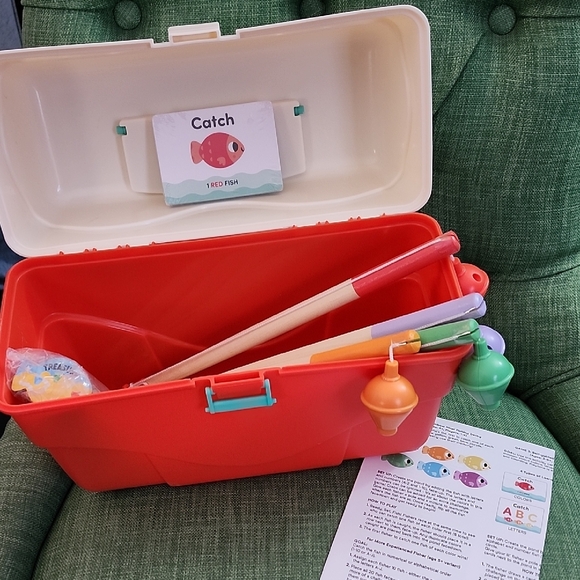 Gigglescape Other - Red Fishing Toy Game Set